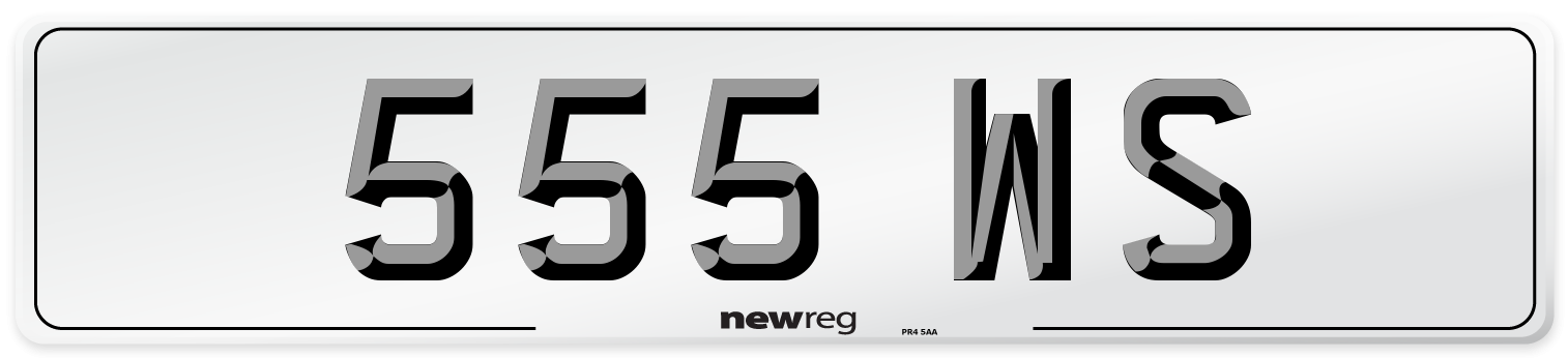 555 WS Number Plate from New Reg